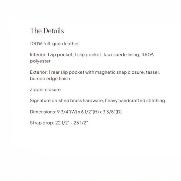 NEW PATRICIA NASH JOSIE Crossbody Bag BLACK Leather Shoulder Handbag Fall Winter - Picture 9 of 9